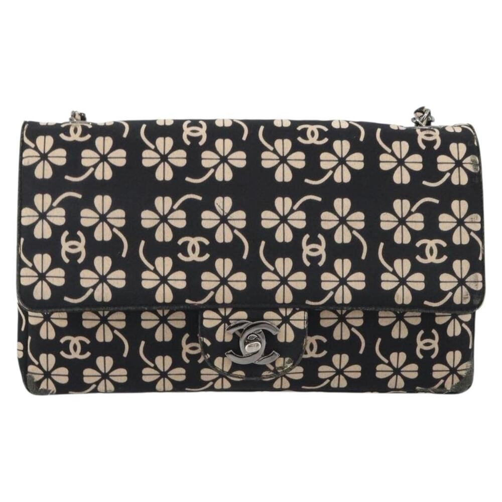 Chanel Canvas Chain Shoulder Bag Black